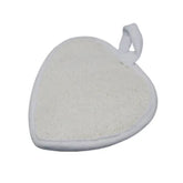 Hartvormige exfoliant loofah naturel met ophanglus voor een zachte huidverzorging